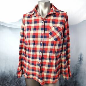 Field & Stream Button-Down Plaid Flannel Shirt | Women's Medium